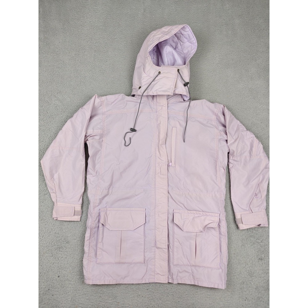 Vintage Columbia Jacket Womens Large Purple Hooded Insulated Parka 90s